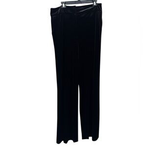 NWT Elegant Black Velvet Calvin Klein Whitney Women's Pants 16